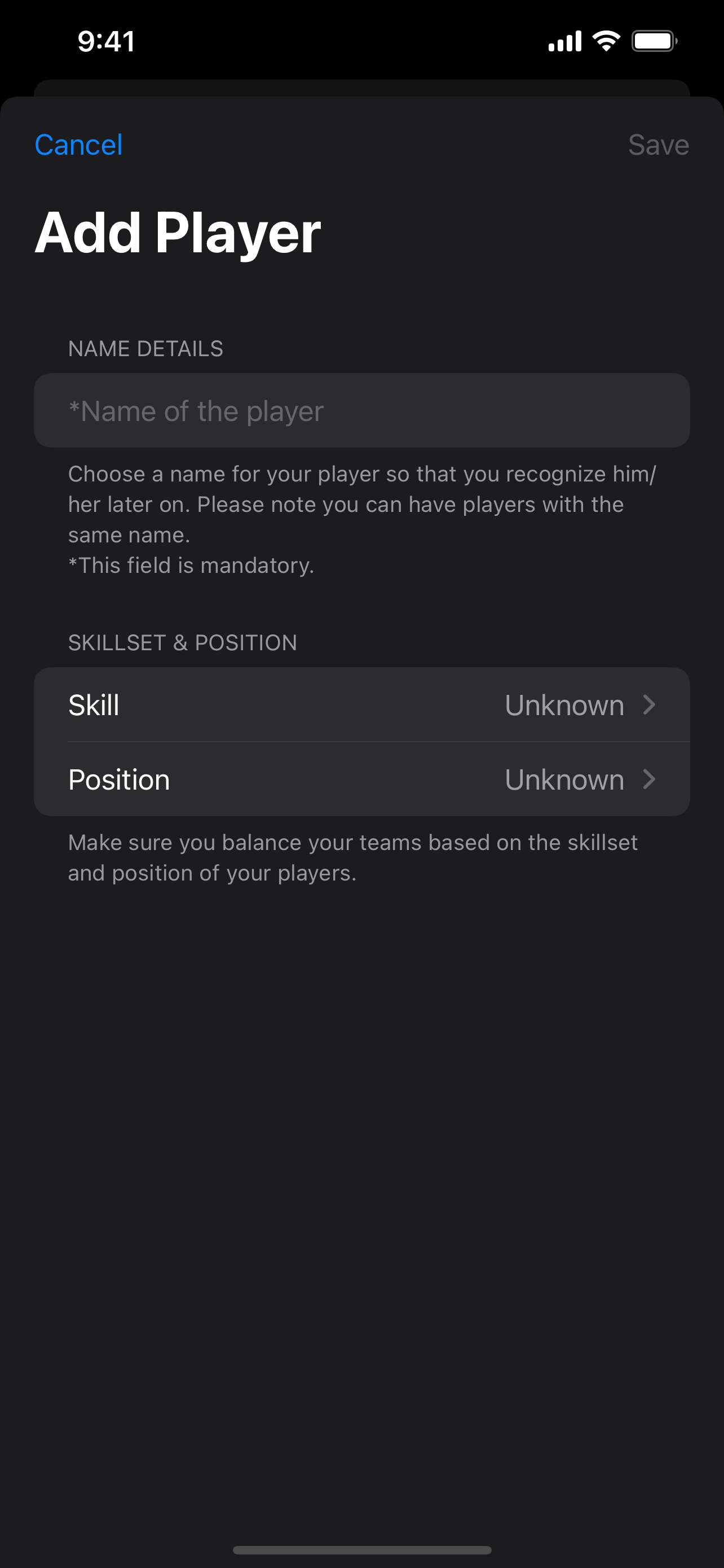 Football Gather App Screenshot 2